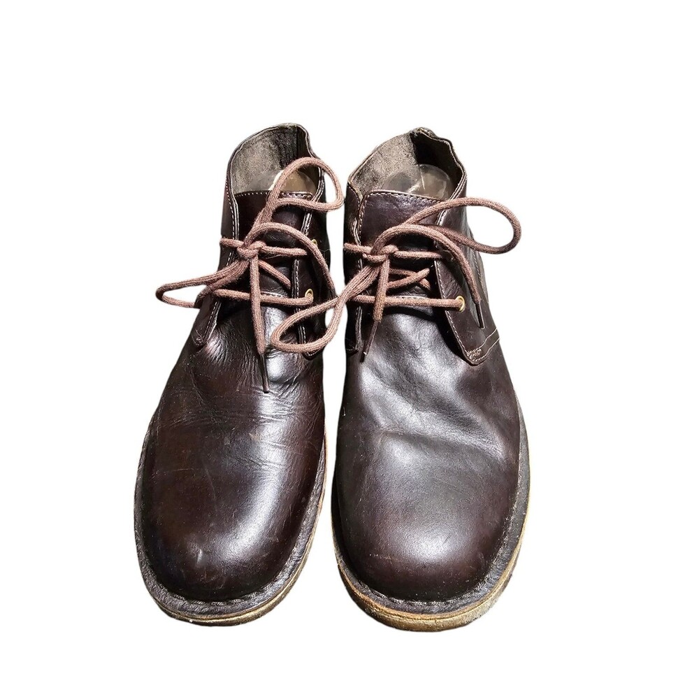 Ugg Mens Boots Leighton Dark Brown Leather Chukka Size 9 US 3275